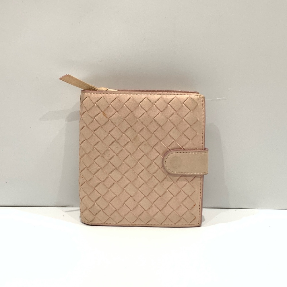 Bottega Veneta Pink Woven Wallet